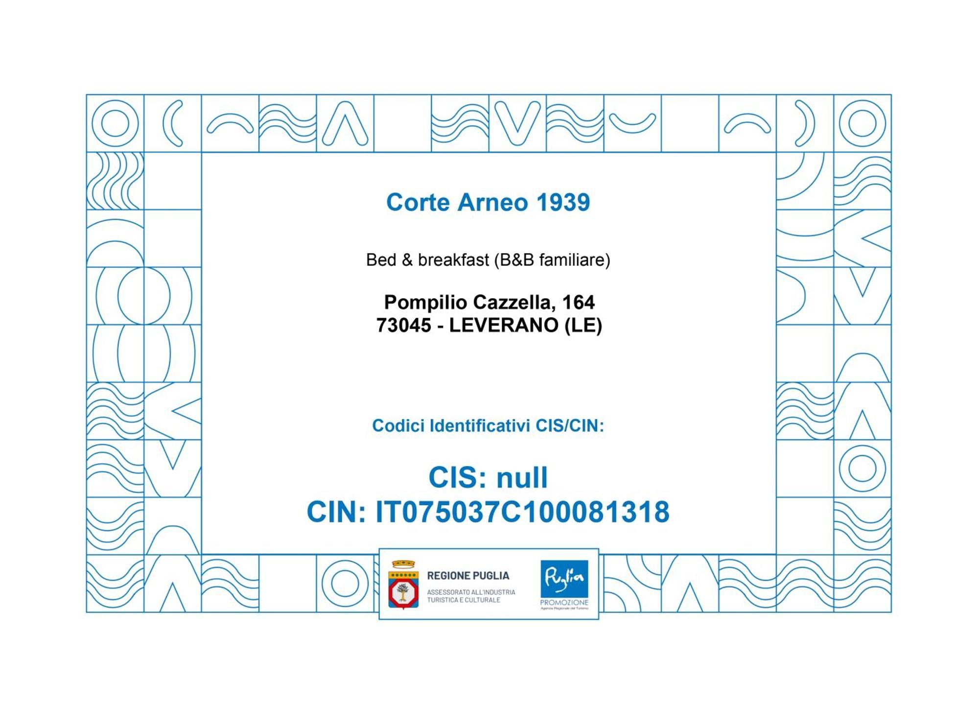 Corte Arneo 1939 Leverano Exterior photo